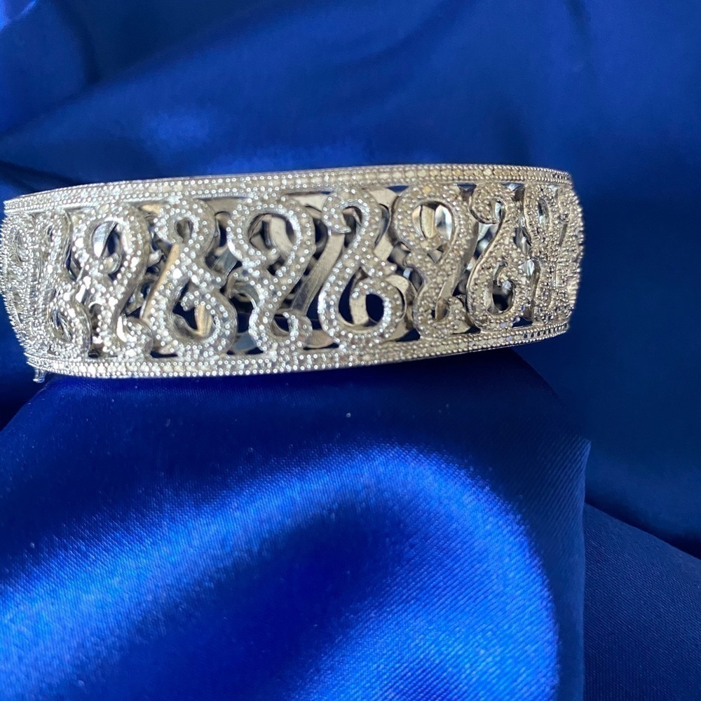 NEW Diamond and sterling silver bracelet - Picture 1 of 4